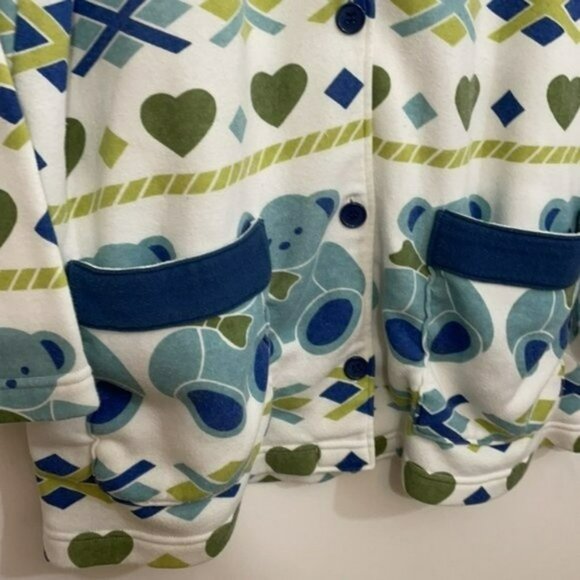 Teddy Bear Cardigan with Pockets, Cotton Blend Fleece, G. Super Edition, Medium - Picture 3 of 11